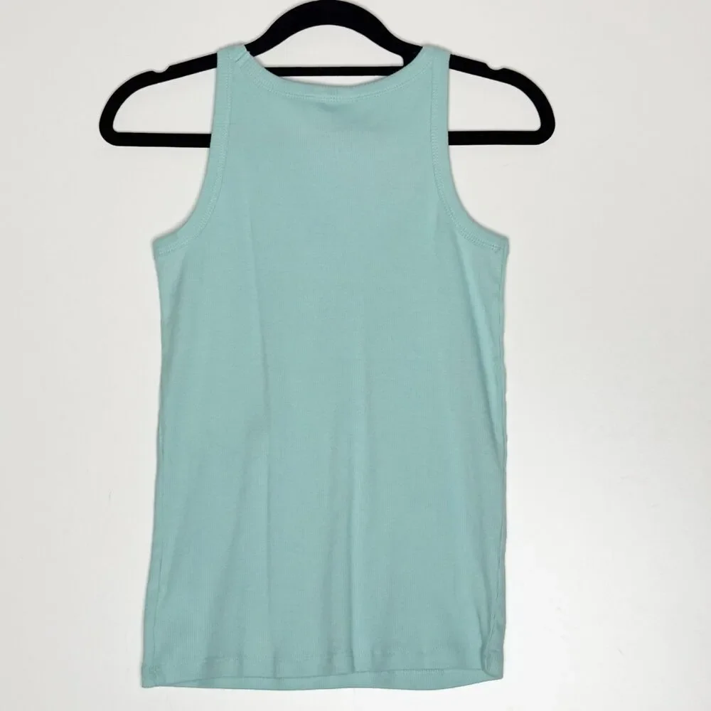 New Gap Kids Ribbed High Neck Tank Top Girl's Size 12-13 XL